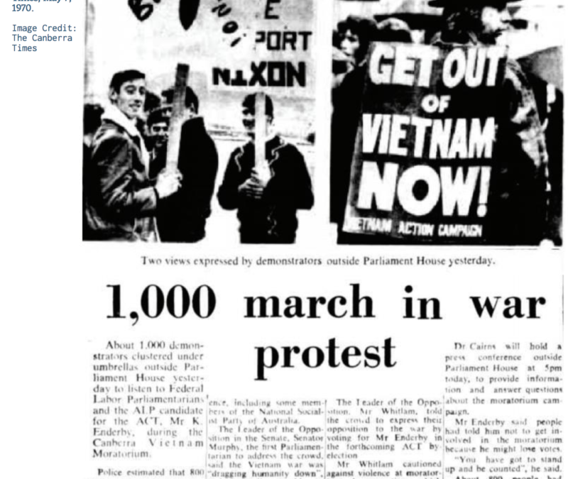 Dissent and Disengagement: Canberra Student Protest Against the Vietnam War